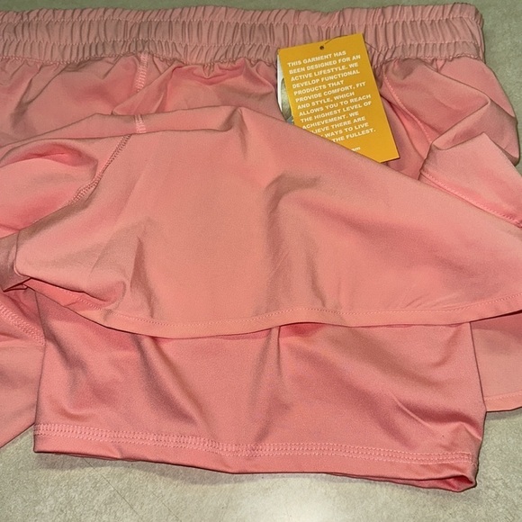 Avia Pastel Peach Running Short Zippered Pockets Size 22 NWT - Picture 10 of 10
